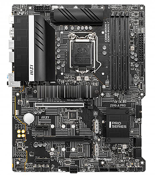 MSI Z590 A PRO Motherboard (Without I/O Shield) (Pre-owned)