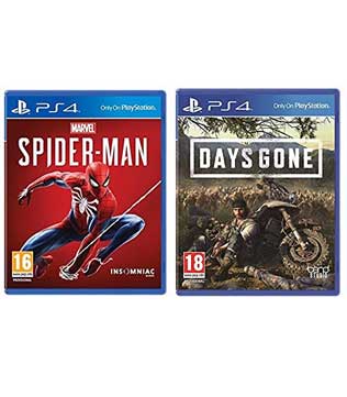 Marvels Spider Man, Days Gone Game Bundle PS4 (Pre-owned)