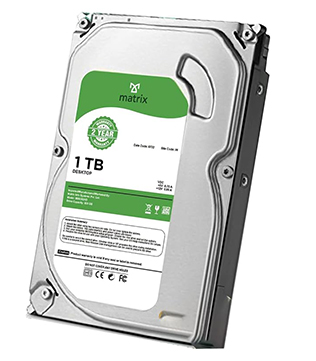 Matrix 1TB 3.5 Inch Desktop Hard Disk Drive (Pre-owned)