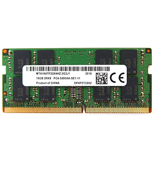 Micron 16G DDR4 3200MHz (MTA16ATF2G64HZ-3G2J1) Laptop RAM (Pre-owned)