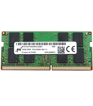 Micron 16GB DDR4 2666MHz (MTA16ATF2G64HZ-2G6E1) Laptop RAM (Pre-owned)