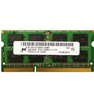 Micron 4GB DDR3 1600MHz (MT16KTF51264HZ-1G6M1) Laptop RAM (Pre-owned)