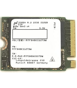 Micron 512GB M.2 NVMe (EEFDKCD512TGE) Internal Solid State Drive (Pre-owned)