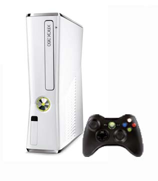 Microsoft Xbox 360 (S) Slim White 4 GB PAL Region With Black Controller (Repaired, Pre-owned)