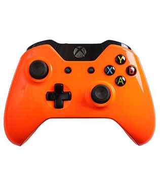 Microsoft Xbox One Wireless Controller Glossy Orange & White Edition (Pre-owned)