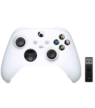 Microsoft Xbox Series Wireless Controller Robot white with Wireless Adapter for Windows (Pre-owned)