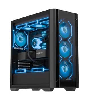 Gaming Desktop PC (Pre-owned) Mid Tower With AMD Ryzen 5 5600 CPU, 16GB DDR4 RAM, RTX 4060 GPU 8GB, 500GB NVMe SSD