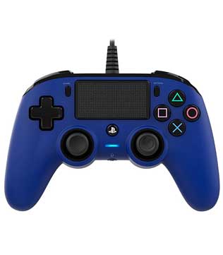 Nacon Blue Wired Compact Controller PS4 (Compatible with PC) (Pre-owned)