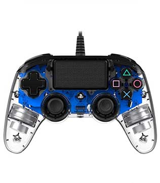 Nacon Illuminated Wired Compact Controller (Blue) (Compatible with PC) PS4 (Pre-owned)