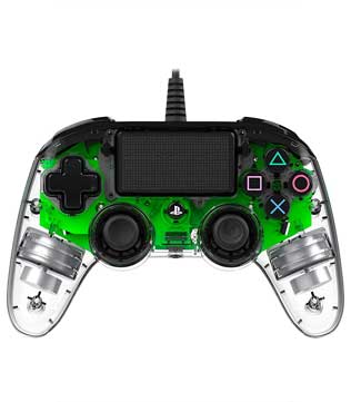 Nacon Illuminated Wired Compact Controller (Green) (Compatible with PC) PS4 (Open Box)