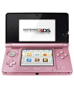 Nintendo 3DS, Pearl Pink with 7 Games included (Pre-owned)
