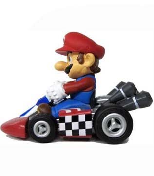 Nintendo Mario Kart Wii Pull-Back Car Version 2 Mini Figure - 3 Inch  Mario (Pre-owned)