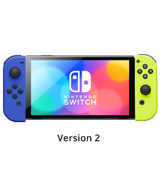 Nintendo Switch Console 32GB Blue and Yellow Joy Con, Version 2 (Scratches, Pre-owned)