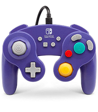 Nintendo Switch GameCube Style Wired Controller (Purple) (Pre-owned)