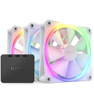 Nzxt F120 RGB Duo White 120mm Cabinet Fan With RGB Controller (Triple Pack) (Pre-owned)