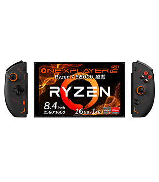 ONEXPLAYER 2 Gaming Console , Windows PC, 8.4 Inches, 5-in-1PC, 2.5K Display, 2560 x 1600 AMD Ryzen 7 6800U/16GB/1 TB SSD Black (Pre-owned)