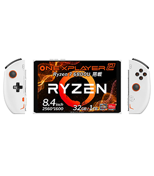 ONEXPLAYER 2 Gaming Console , Windows PC, 8.4 Inches, 5-in-1PC, 2.5K Display, 2560 x 1600 AMD Ryzen 7 6800U/32GB/2 TB SSD White (Pre-owned)