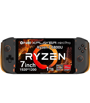ONE XPLAYER Mini Pro, 7 Inches, AMD Ryzen 7 5800U with Radeon Graphics 1.90 GHz, 16 GB RAM, 1 TB NVME SSD, AMD Radeon Graphics, Black (Pre-owned)