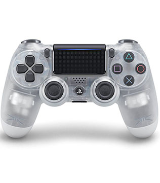 Official Sony Dualshock 4 V2 Wireless Controller Translucent Crystal PS4 (Pre-owned)