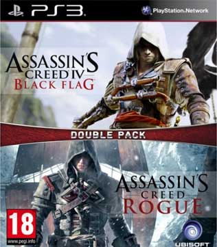 Assassins Creed Double Pack Black Flag & Rogue PS3 (Pre-owned)