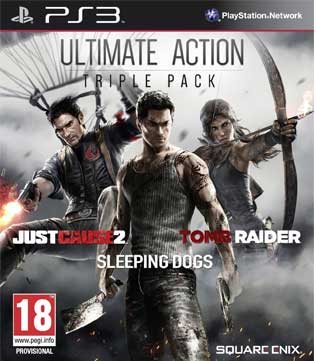 Ultimate Action Triple Pack Just Cause 2/Sleeping Dogs/Tomb Raider PS3 (Pre-owned)