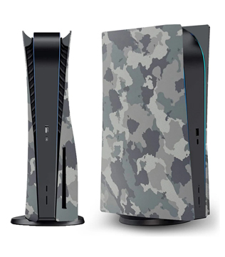 PS5 Console Covers, Grey Camouflage (Pre-owned)