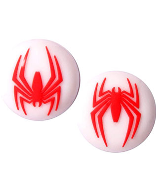 PS5, PS4 Controller Grip Caps White Spidey (1 pair, 2 pieces)