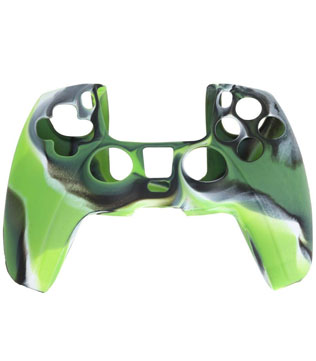PS5 DualSense Controller Grip Cover Anti Slip Silicone (Green Camouflage)