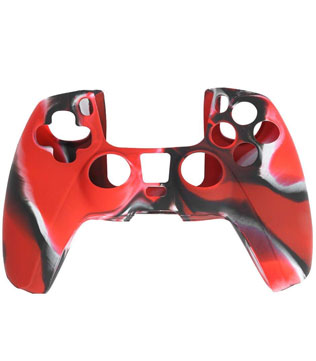 PS5 DualSense Controller Grip Cover Anti Slip Silicone (Red Camouflage)