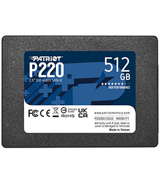 Patriot P220 512GB 2.5 SATA Internal Solid State Drive (Pre-owned)