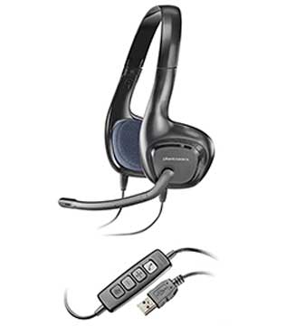 Plantronics Audio 628 USB Overhead Stereo Headset (Black) (Pre-owned)