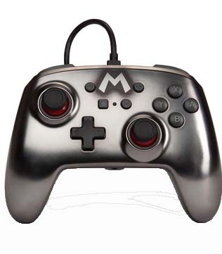 PowerA Enhanced Wired Controller Nintendo Switch (Super Mario Silver) (Pre-owned)