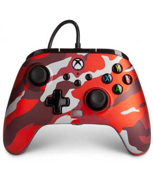 PowerA Enhanced Wired Controller For Xbox Series X, Xbox Series S, Xbox One, Red Camo (Officially Licensed) (Pre-owned)