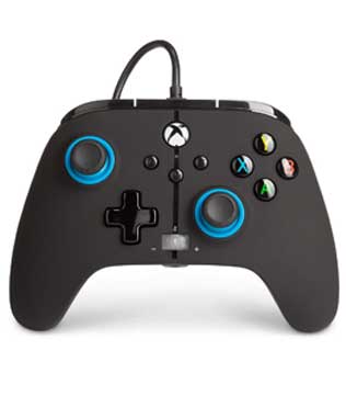 PowerA Enhanced Wired Gaming Controller for Xbox Series X/S or Xbox One, Blue Hint (Officially Licensed) (Pre-owned)