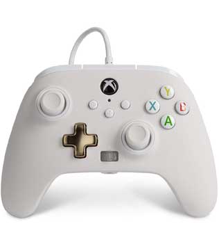 PowerA Enhanced Wired Gaming Controller for Xbox Series X/S or Xbox One, White (Officially Licensed) (Pre-owned)