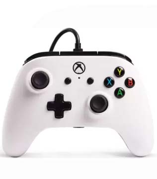 PowerA Wired Controller Manette Filaire White for Xbox One, PC (Officially Licensed) (Pre-owned)