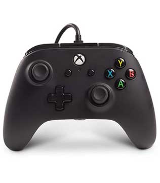 PowerA Wired Officially Licensed Controller for Xbox One, Xbox One S, Xbox One X, Black (Officially Licensed) (Pre-owned)