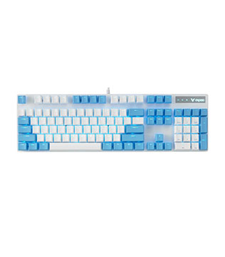 Rapoo V500 PRO Mechanical Gaming Keyboard (White Cerulean) (Open Box)