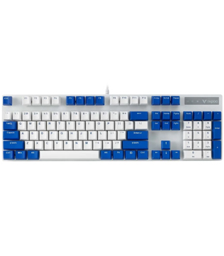 Rapoo V500 Pro Mechanical Gaming Keyboard (White-Blue) (Pre-owned)
