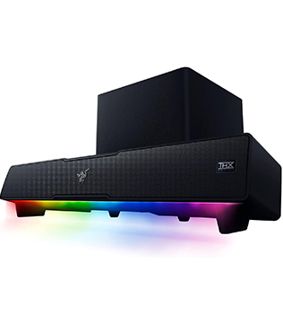 Razer Leviathan V2 Multi-Driver PC Gaming Soundbar with Subwoofer (THX Spatial Audio, Chroma RGB) (Pre-owned)