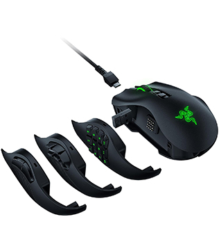 Razer Naga Pro Wireless Interchangeable Side Plate Gaming Mouse (Black) (Pre-owned)
