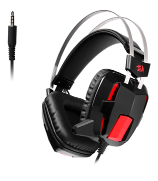 Redragon H201-1 Stereo Gaming Headset for PS4, Xbox One, PC and Smartphones (Over Ear Noise Reduction Gaming Headphone with Mic, Bass Surround, Universal 3.5mm)
