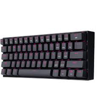 Redragon K630 60% Wired Mechanical Keyboard Pink LED (Black) (Pre-owned)