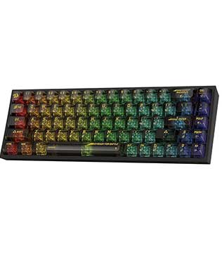 Redragon K631 PRO Wireless RGB Gaming Keyboard Full-Transparent Mechanical Keyboard Black (Pre-owned)