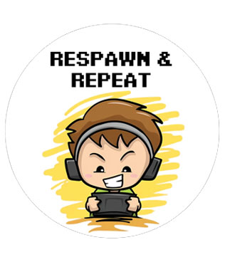 Respawn & Repeat Badge Pin