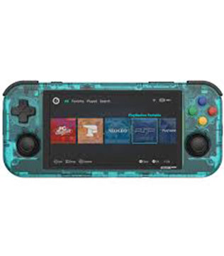 Retroid Pocket 3 Plus Retro Game Handheld Console (Clear Blue) (Scratches, Pre-owned)
