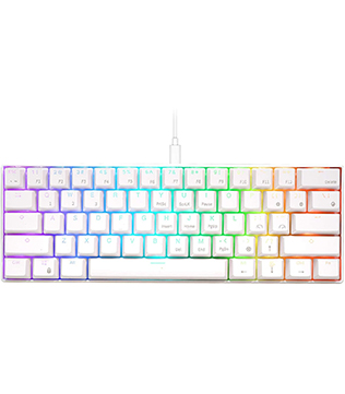 Royal Kludge RK61 Wired White Keyboard (Pre-owned)