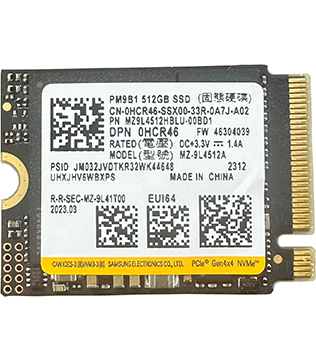 SAMSUNG 512GB M.2 NVMe (MZ-9L8512C) Internal Solid State Drive (Pre-owned)