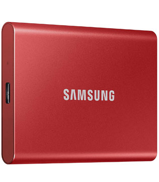 SAMSUNG T7 500GB (MU-PC500) Portable External Solid State Drive (RED) (Pre-owned)