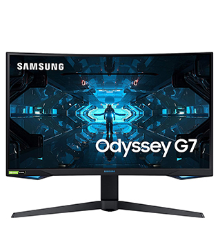 Samsung 27-inch 2K QHD Odyssey G7 (LC27G75TQSWXXL, Black) Curved Monitor (Minor Body Damage) (Pre-owned)